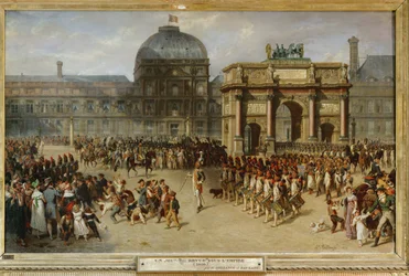 Military review in front of the Tuileries palace, Paris, in 1810