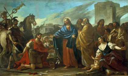 Miracles of Christ: "The centurion at the feet of Christ"