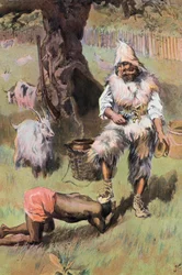 Robinson Crusoe: He places my foot on his head