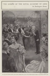 The soiree of the Royal Academy of Arts in Burlington House, London