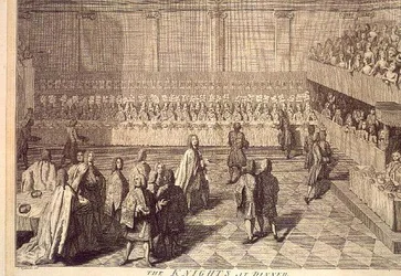 The Knights of the Order of the Bath at a Dinner to Honour Prince William