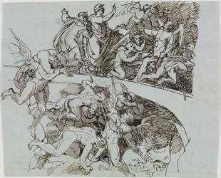 At the Pitch Lake of the Barrators, the Councillor of Lucca (Dante
