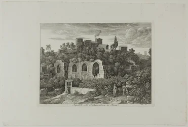 Aqueduct Below the Monastery of St. Bonaventura in Rome, plate ten from 