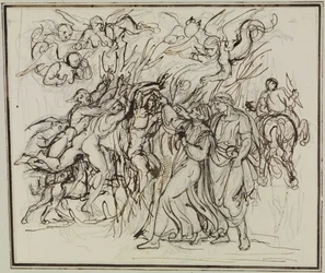 Dante and Virgil in the Forest of the Suicides (Dante