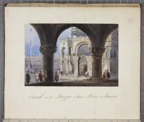 Church and Piazza San Marco at Venice, Pasted into Thomas Moody