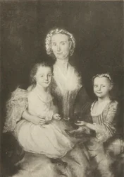 Anne Butterfield Tucker and Her Children, Elizabeth and Nathaniel