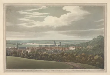 View of Greenwich and Down the River