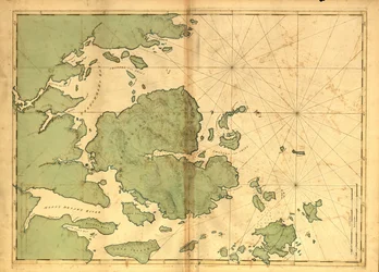 49,000. Relief shown by hachures. Depths shown by soundings. Shows coast of Hancock County, Maine. Available also through the Library of Congress website as a raster image. Vault AACR2