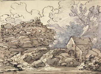 A Mill by a Waterfall