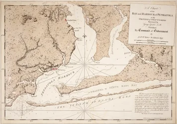 A chart of the bay and harbour of Pensacola in the province of West Florida