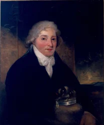 Venanzio Rauzzini with his dog, Turk