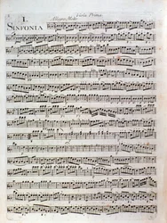 Page of Musical Score of Symphony in C Major by Pleyel