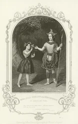 Miss Julia Harland and Miss Conquest as Oberon and Puck, A Midsummer Night