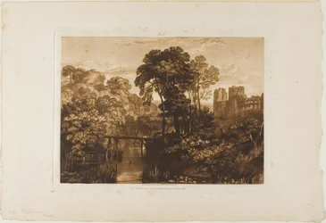 Berry Pomeroy Castle, plate 58 from Liber Studiorum