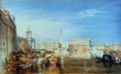 Bridge of Sighs, Ducal Palace and Custom-House, Venice: Canaletti Painting, 1833