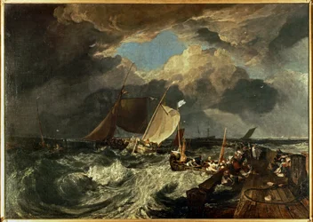 Calais Pier, with French Fishermen Preparing for Sea: An English Packet Arriving
