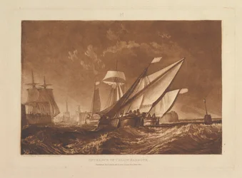 Entrance of Calais Harbour, part XI, plate 55 from “Liber Studiorum”