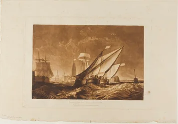 Entrance of Calais Harbour, plate 55 from Liber Studiorum