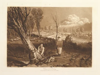 Hedging and Ditching, Liber Studiorum, part X, plate 47