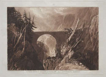 Liber Studiorum: Little Devils Bridge over the Russ, above Altdorft, Swiss