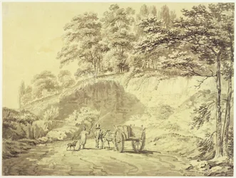 Man with Horse and Cart Entering a Quarry, c.1797