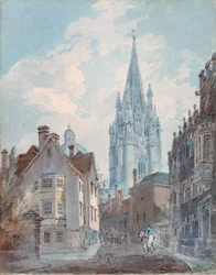 Oxford: St Marys from Oriel Lane, 1792-1793