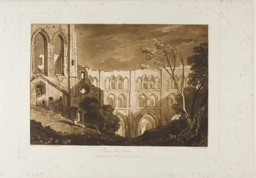 Rivaux Abbey, plate 51 from Liber Studiorum