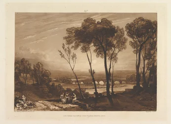 The Bridge in Middle Distance (Liber Studiorum, part III, plate 13)