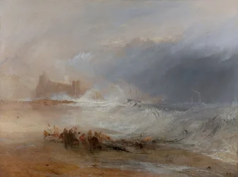 Wreckers -- Coast of Northumberland, with a Steam-Boat Assisting a Ship off Shore