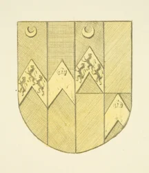 Arms of Brook(e?) on Brass Plate in St Mary Redcliffe