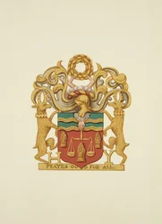 Coat-of-Arms of the Bakers, inscribed 