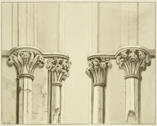 Four capitals close to the vestry doorway of St Mark