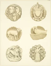 Groin stones (bosses) in ceiling of Redcliffe Church