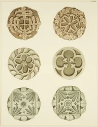 Groin stones (bosses) in ceiling of St Mary Redcliffe