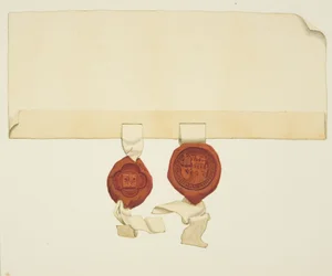 Seals of Deed on a Conveyance of Shop in Temple Street
