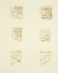Six Corbels in Roof of St James