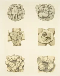 Six Groin Stones in Ceiling on Entering the North Door of Bristol Cathedral