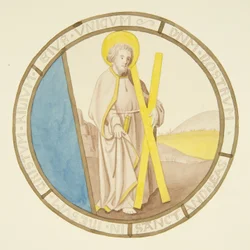 Stained Glass in Window of Private Chapel of Bishop