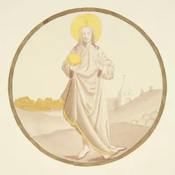 Stained Glass in Window of Private Chapel of Bishop