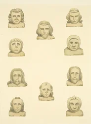 Ten Heads in Frieze Around North Porch of St Mary Redcliffe