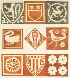 Tiles in Vestry Room and Various Parts of Bristol Cathedral Floor