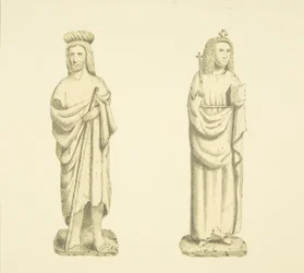Two Figures in Niches of Tower of St Mary Redcliffe