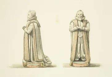 Two views of the effigy of William Swift
