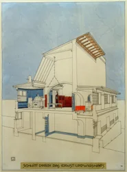 Section Through the Ernst-Ludwig House