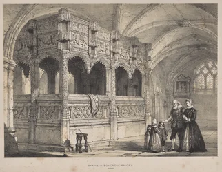 Architecture of the Middle Ages: Shrine of the Countess de la Warre in Boxgrove Priory, Sussex