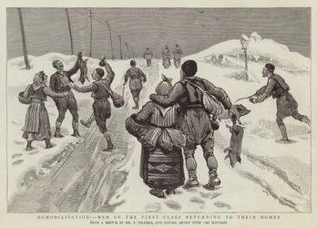 Demobilisation! Men of the First Class returning to their Homes