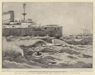 With the X Fleet, a Man Overboard from HMS Hannibal off the Scilly Islands