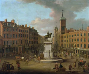 A View of Charing Cross and Northumberland House, 1746