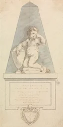 Tomb: Cherub Weeping by an Urn