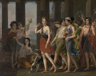 The Beautiful Anthia Leading Her Companions to the Temple of Diana in Ephesus